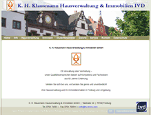 Tablet Screenshot of klausmann-immobilien.de